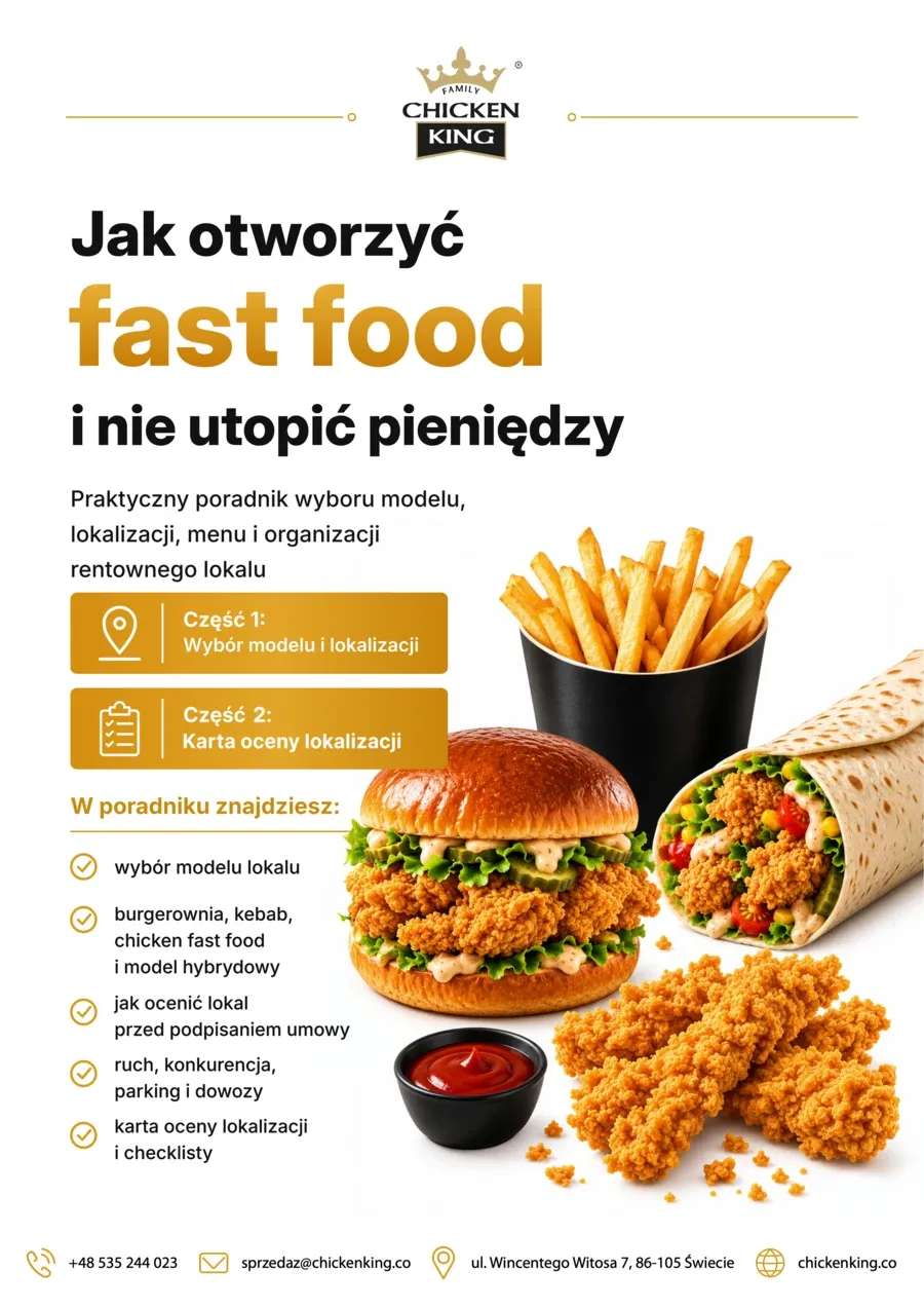 CHICKEN KING Jak otevřít fast food průvodce PDF 28 stran