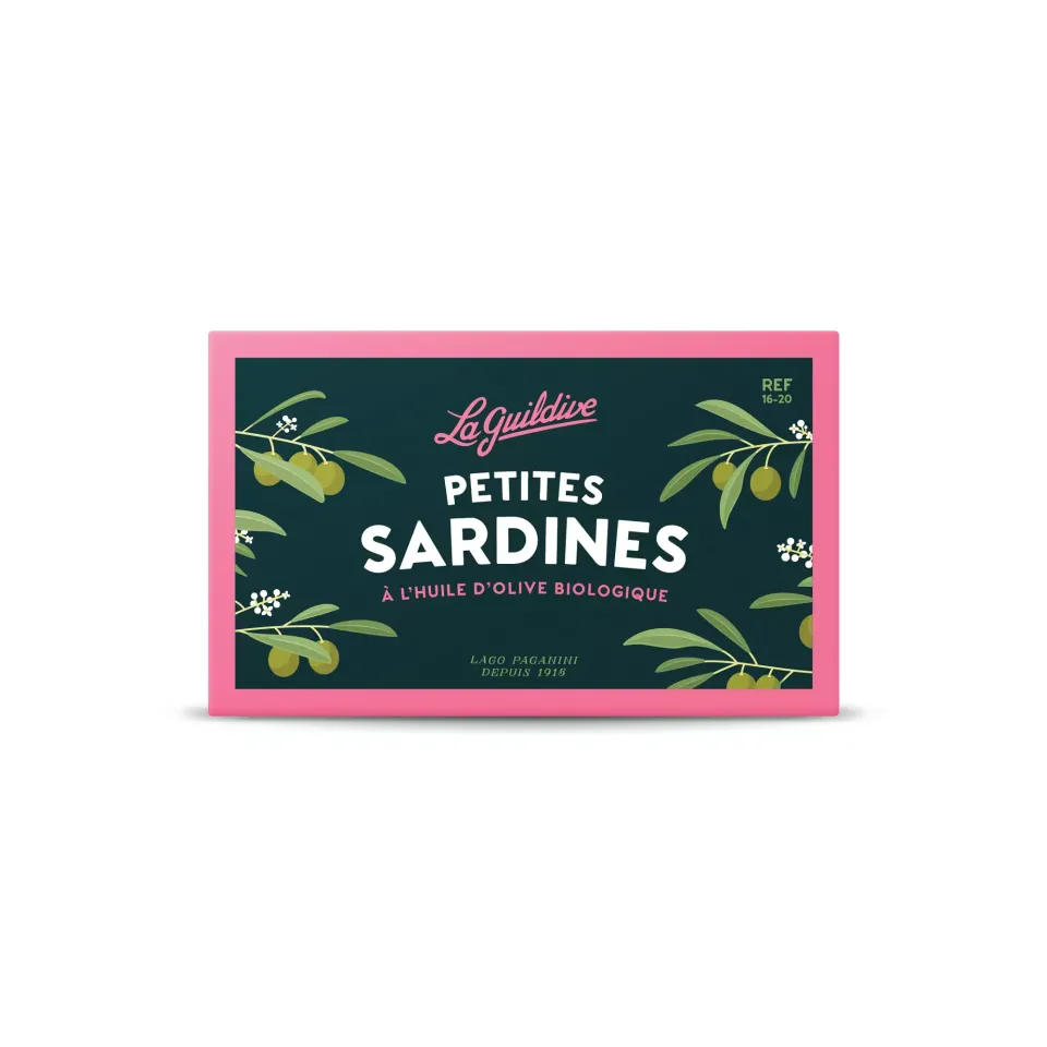 Tarbouriech La Guildive sardinky v bio oleji 16/20 plech