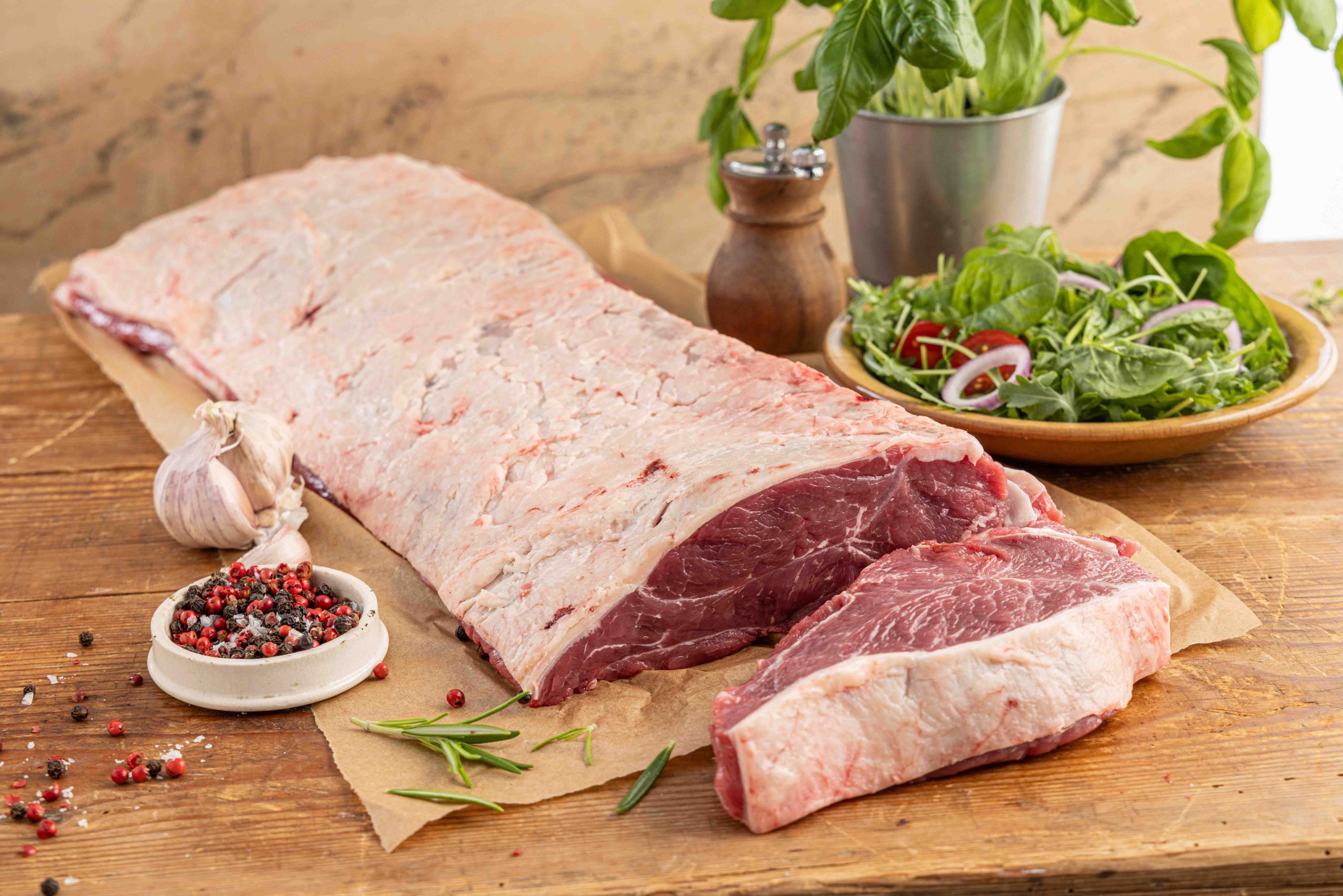 Premium Butcher Striploin roast 4kg+ celý kus na gril