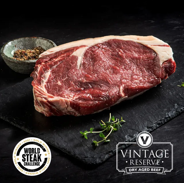 Premium Butcher Vintage Reserve Striploin steak 20oz stařený