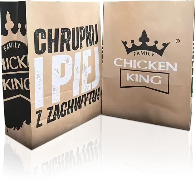CHICKEN KING papírová taška KL 250 ks s potiskem