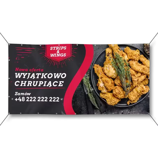 CHICKEN KING reklamní banner na fast food odolný
