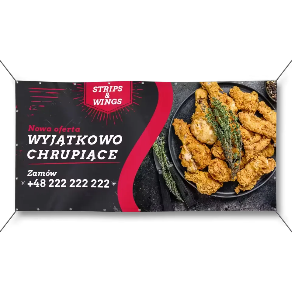 CHICKEN KING reklamní banner na fast food odolný