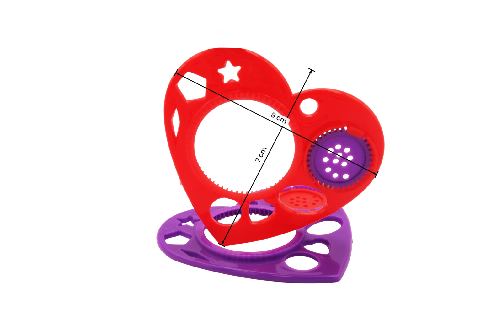 Chicken King Smile Box zrcátko srdce hračka 10 ks 8×7 cm