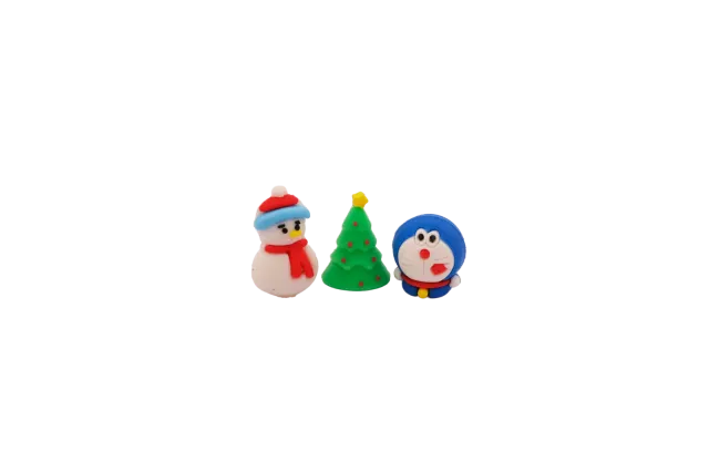 CHICKEN KING figurka vánoční topper 10 ks silikon 3 cm
